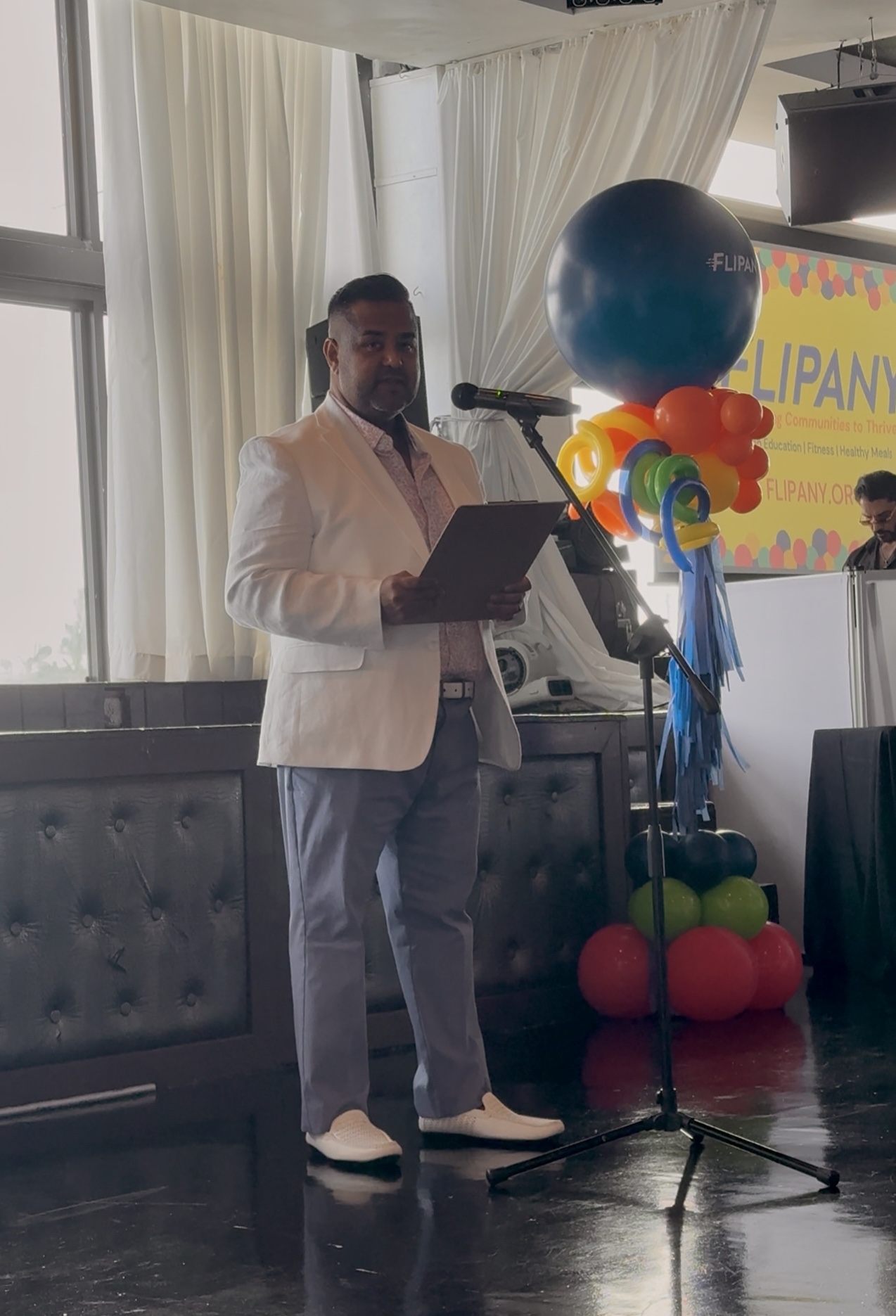 Speaking at a technology and health event